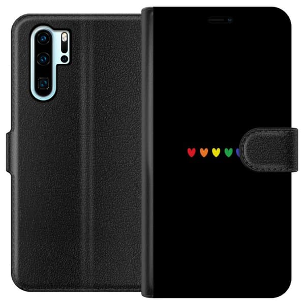 Kompatibelt Lommeboketui til Huawei P30 Pro Stolt Hjerter