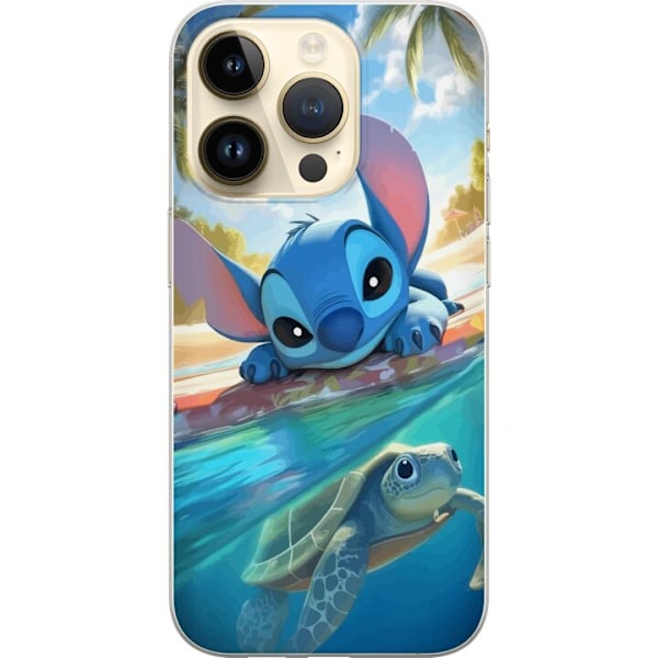 Apple iPhone 14 Pro Gjennomsiktig deksel Stitch med skilpadde
