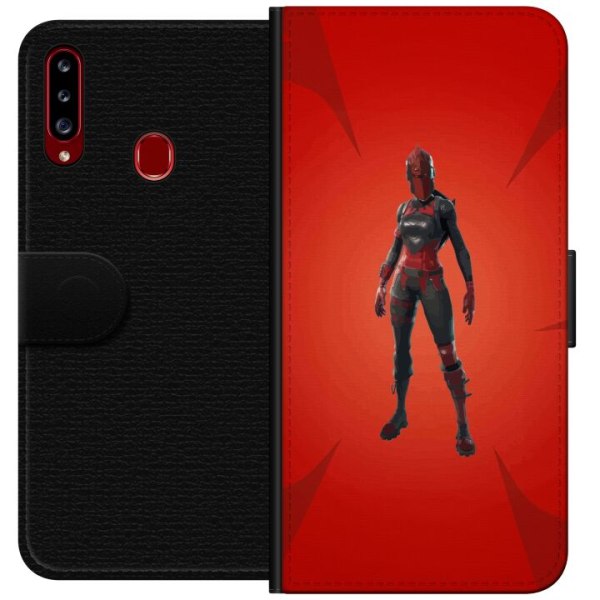 Samsung Galaxy A20s Plånboksfodral Fortnite - Red Knight