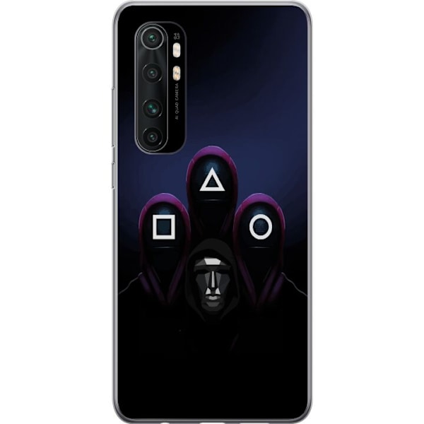 Xiaomi Mi Note 10 Lite Genomskinligt Skal Squid Game 2 - Huvud