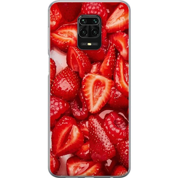 Xiaomi Redmi Note 9S Genomskinligt Skal Jordgubbsmönster – sött motiv med sommarkänsla