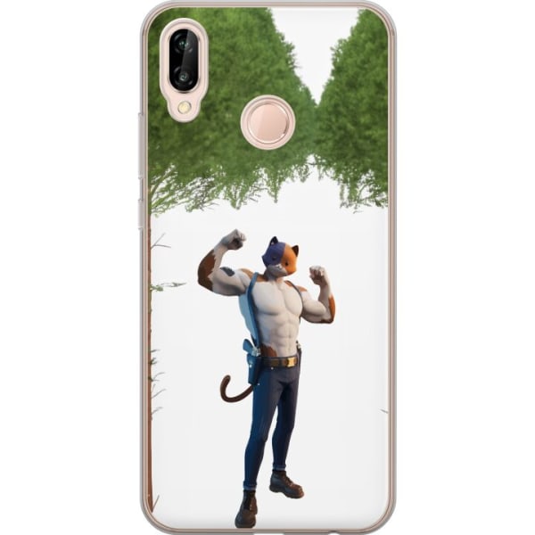 Huawei P20 lite Gennemsigtig cover Fortnite - Meowscles