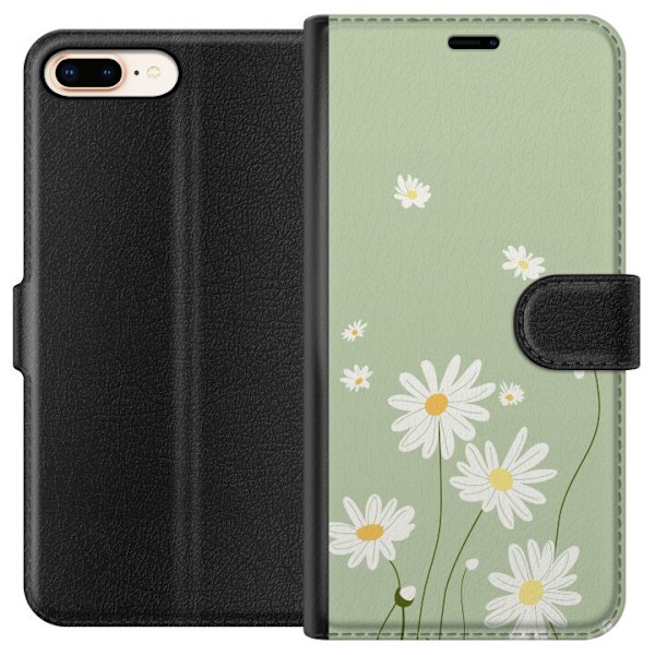 Apple iPhone 8 Plus Tegnebogsetui Præstekraver - blomstret m