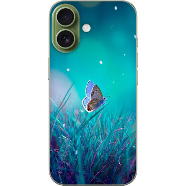 Kompatibelt Mobildeksel til Apple iPhone 17 Blå sommerfugl