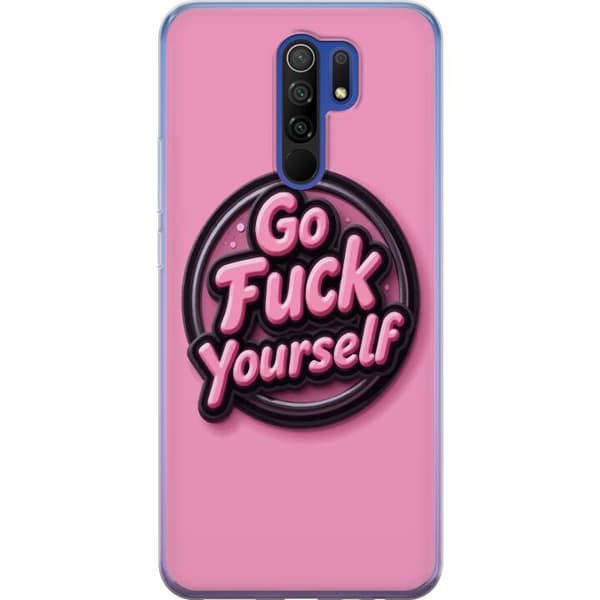Kompatibelt Mobildeksel til Xiaomi Redmi 9 Rosa 3D textposter