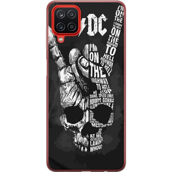 Kompatibelt Mobilskal till Samsung Galaxy A12 AC DC Rock Band Musik Gitarr