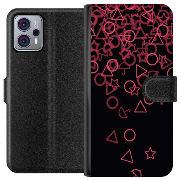 Motorola Moto G23 Lompakkokotelo Squid Game Ikoni Sarja Suosittu TV-peli Ikoni Graafinen Motiivi Aasialainen Trendi Draamasarja