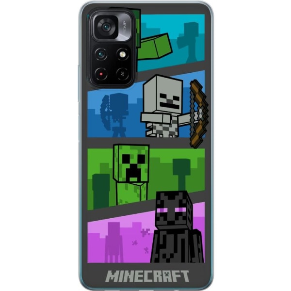 Xiaomi Poco M4 Pro 5G Genomskinligt Skal Minecraft