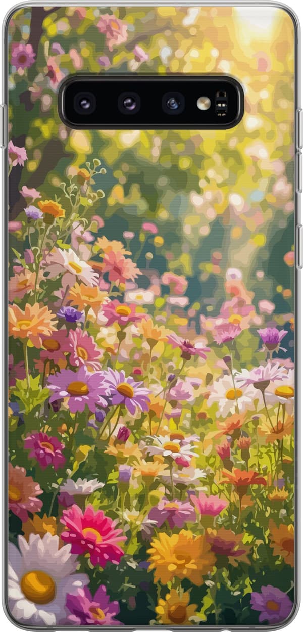 Kompatibelt Mobildeksel til Samsung Galaxy S10 Blomstermønster
