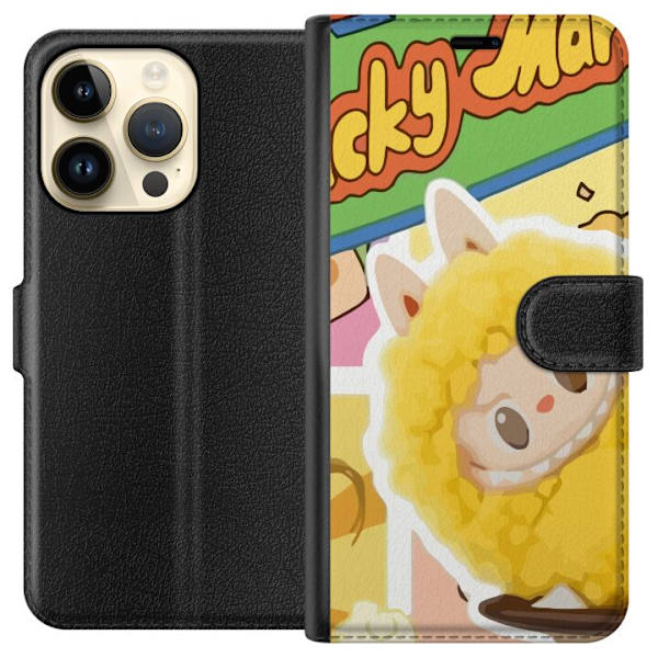 Apple iPhone 15 Pro Lompakkokotelo Labubu Wacky Mart Pop Mart -sarjan keräilyfiguuri Söpö Muotoilu Suosittu Teemalelu Sarja Luova Taidelelu