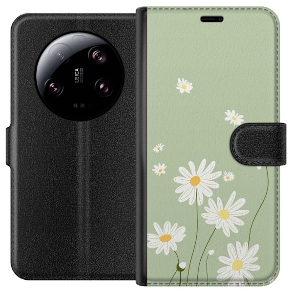 Xiaomi 13 Ultra Tegnebogsetui Præstekraver - blomstret mønst