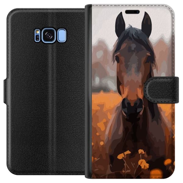 Kompatibelt Lommeboketui til Samsung Galaxy S8 Høst Hest