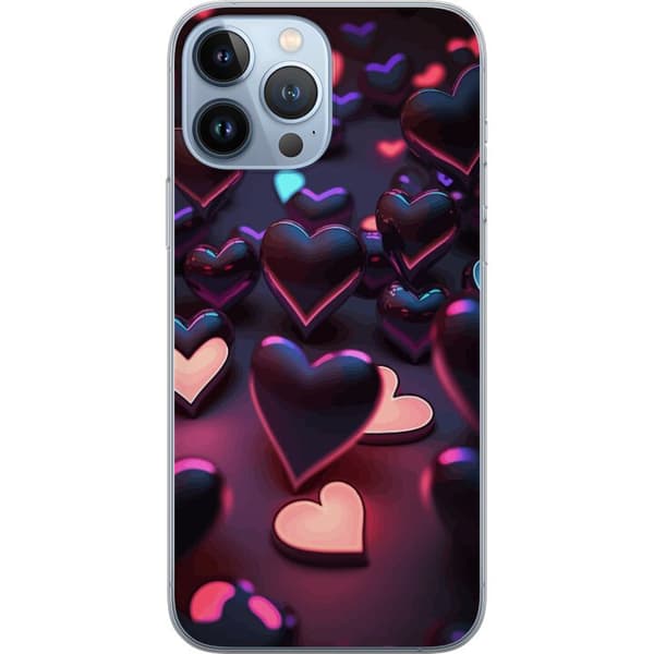 Kompatibelt Mobildeksel til Apple iPhone 13 Pro Max Midnattshjerter