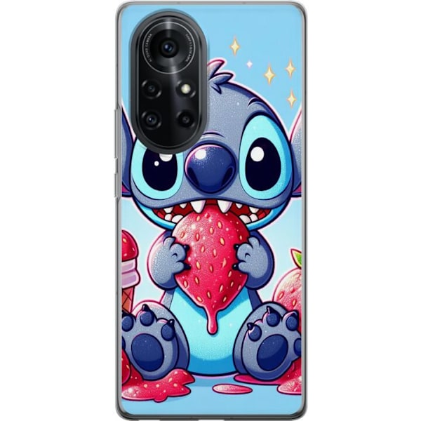 Huawei nova 8 Pro Gennemsigtig cover  Stitch jordbær