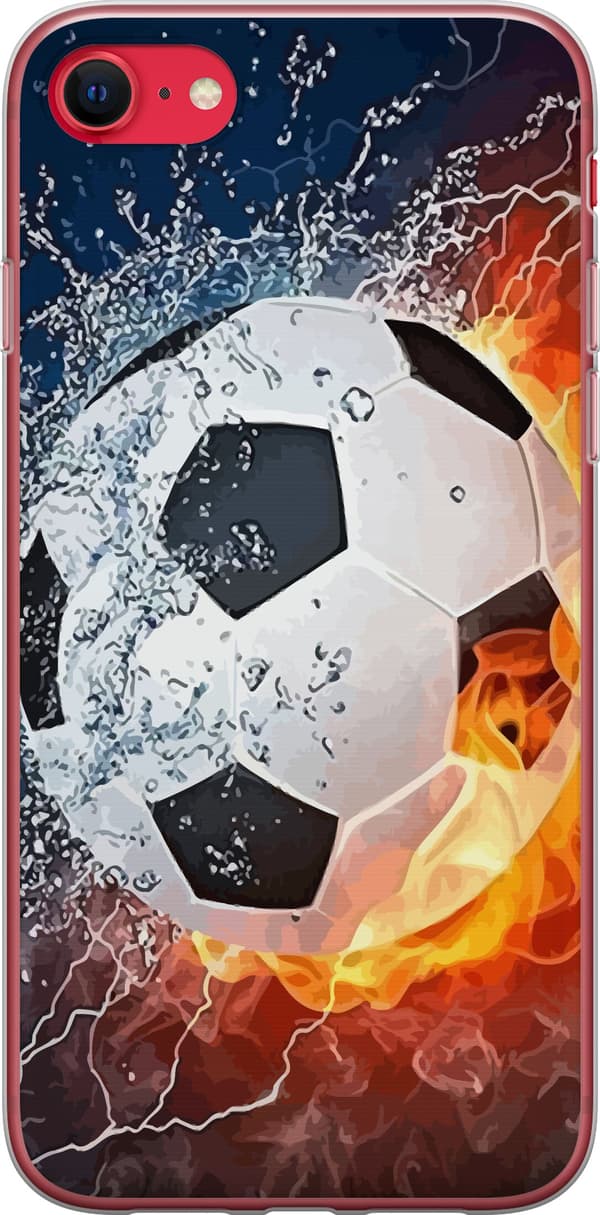 Kompatibelt Mobilskal till Apple iPhone SE (2020) Fotboll Eld