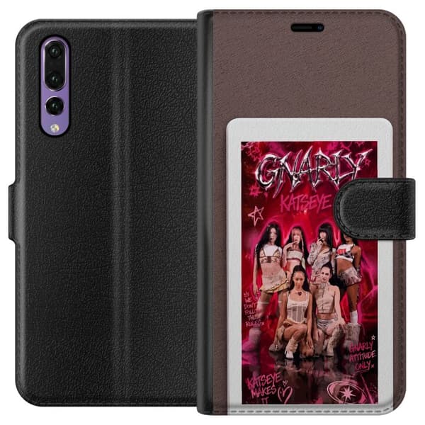 Kompatibel Tegnebogsetui til Huawei P20 Pro KATSEYE pink