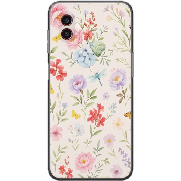 Samsung Galaxy Xcover6 Pro Gennemsigtig cover Blomster