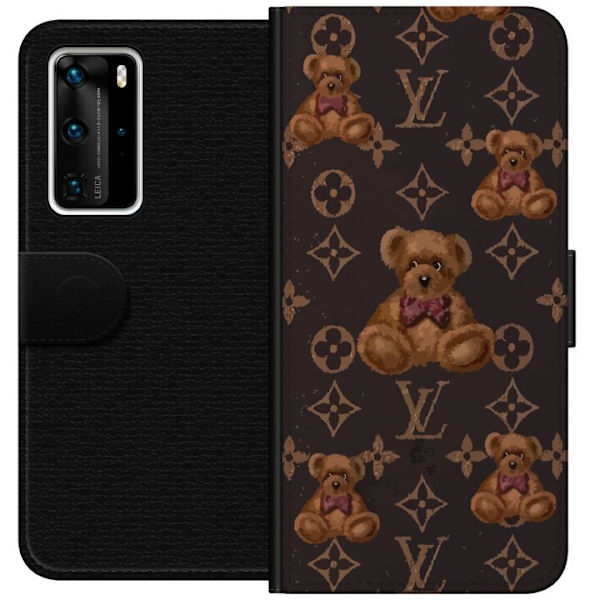 Huawei P40 Pro Tegnebogsetui Louis Vuitton Teddybjørn Mønster Luksus Mode Design Populært Motiv Mode Trend Luksuriøse Accessories