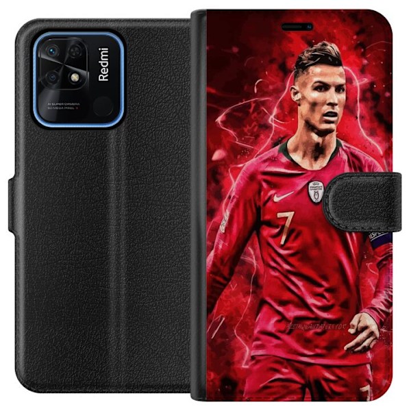 Xiaomi Redmi 10C Lompakkokotelo Ronaldon Taidot - CR7 Suunnittelu Aidolle Kannattajalle