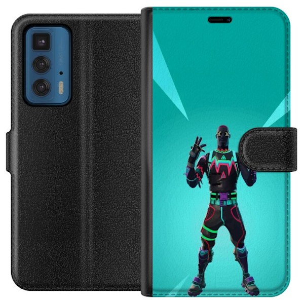 Motorola Edge 20 Pro Lompakkokotelo musta ritari fortnite