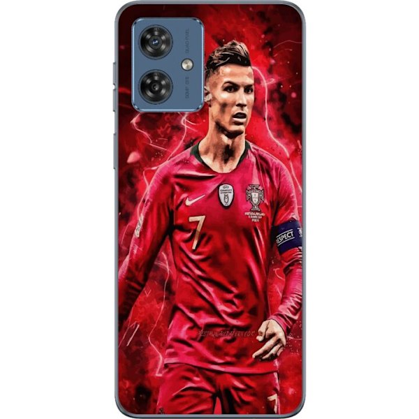 Motorola Moto G54 Läpinäkyvä kuori Ronaldon Taidot - CR7 Suunnittelu Aidolle Kannattajalle