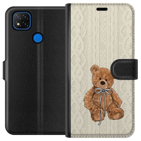 Xiaomi Redmi 9C Lommeboketui Liten Bamse – klassisk bamse i