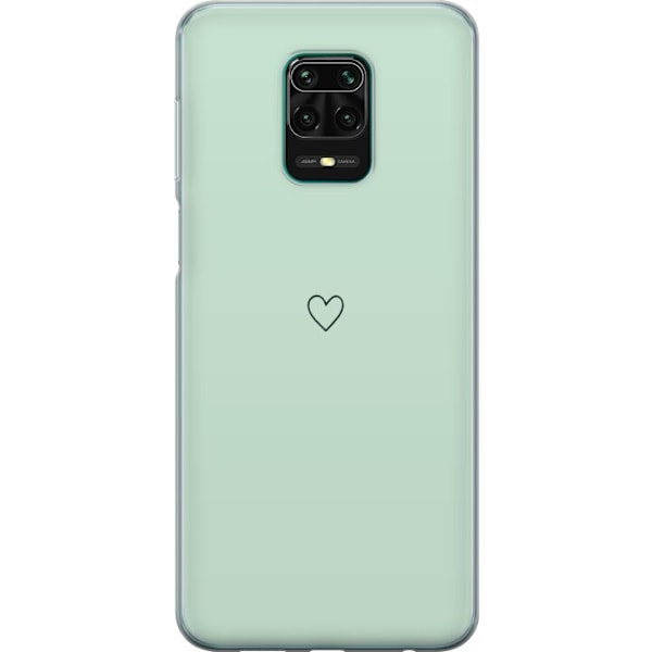 Xiaomi Redmi Note 9 Pro Gennemsigtig cover Enkelt Hjerte