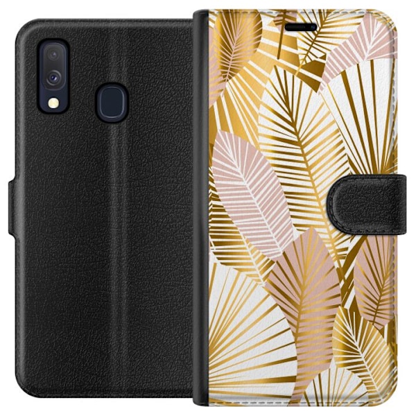 Samsung Galaxy A40 Tegnebogsetui Guld