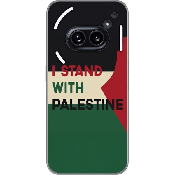 Nothing Phone (2a) Plus Läpinäkyvä kuori Pysähdy Palestiinan puolesta - solidaarisuussuunnittelu vahvalla viestillä