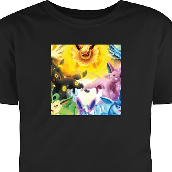 Børne T-shirt | Behagelig T-shirt til Børn Pokemon sort 7-8 År