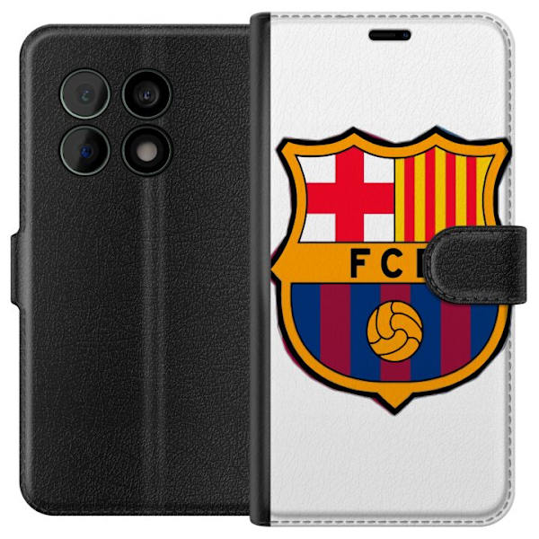 OnePlus 10 Pro Tegnebogsetui FC Barcelona Emblem Fodbold Catalonien Blå Rød Klublogo Stolthed La Liga Fans Ikonsk Billede