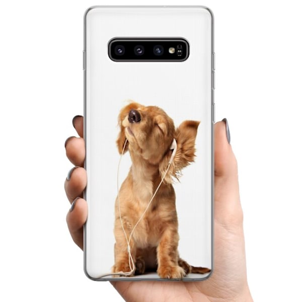 Samsung Galaxy S10 TPU Mobildeksel Hund