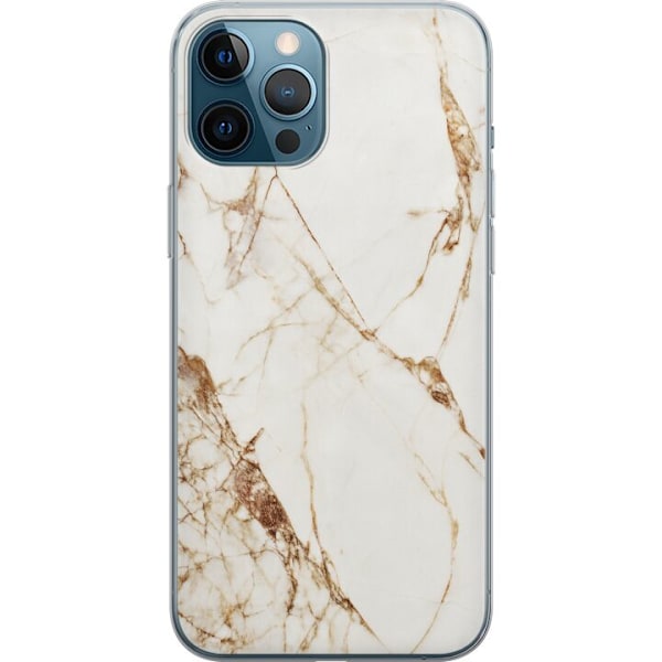 Apple iPhone 12 Pro Max Gennemsigtig cover Hvid marmor