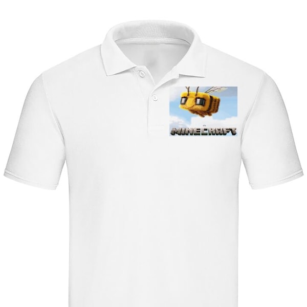 Piké för Vuxen | Elegant Pikétröja A Minecraft Movie Vit Large