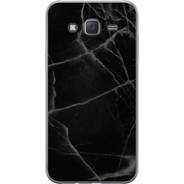 Samsung Galaxy J5 Gennemsigtig cover Sort marmor