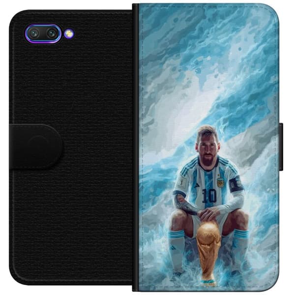 Kompatibel Tegnebogsetui til Honor 10 Lionel Messi Världsmästare blå