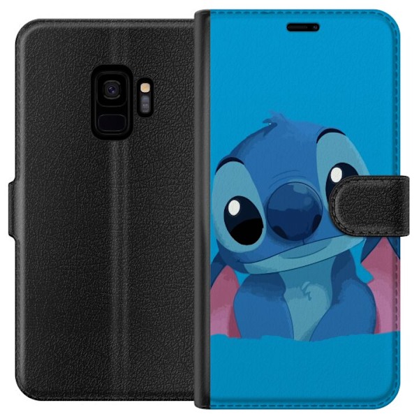 Samsung Galaxy S9 Tegnebogsetui Stitch Blå