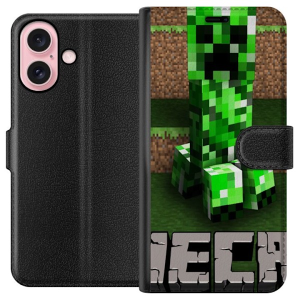 Apple iPhone 16 Tegnebogsetui Minecraft