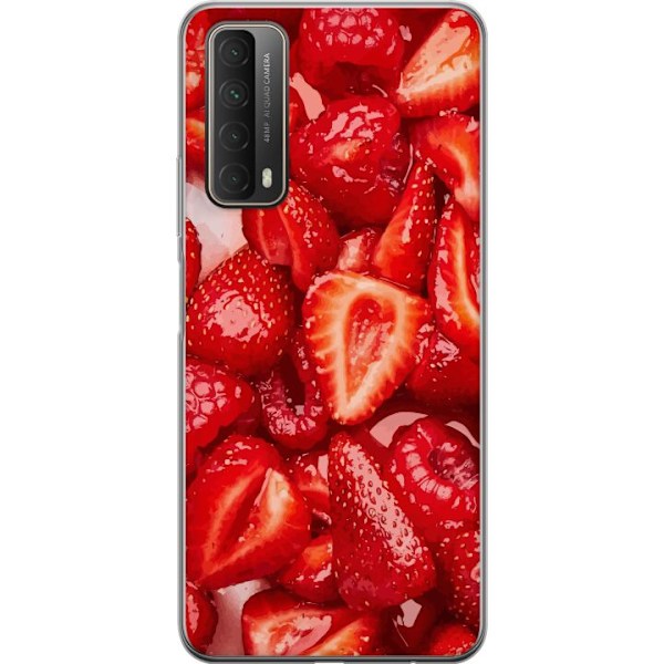 Huawei P smart 2021 Läpinäkyvä kuori Mansikkakuviointi - ma