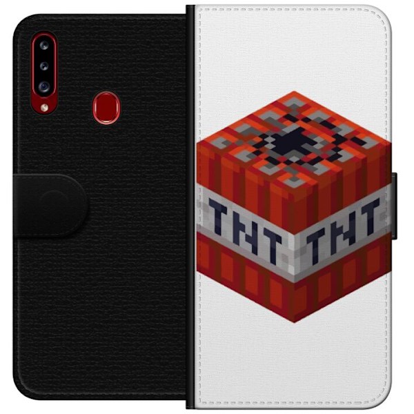 Samsung Galaxy A20s Lompakkokotelo Minecraft TNT