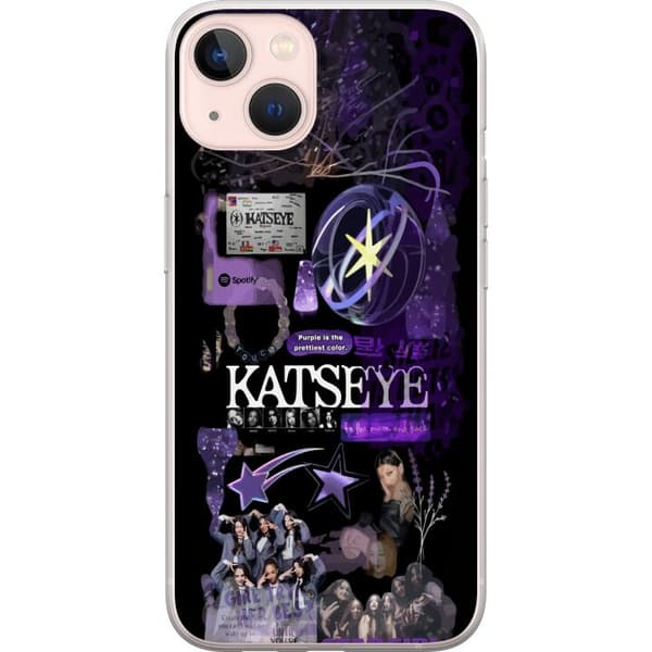 Kompatibelt Mobildeksel til Apple iPhone 13 mini KATSEYE lila stjärncollage lila