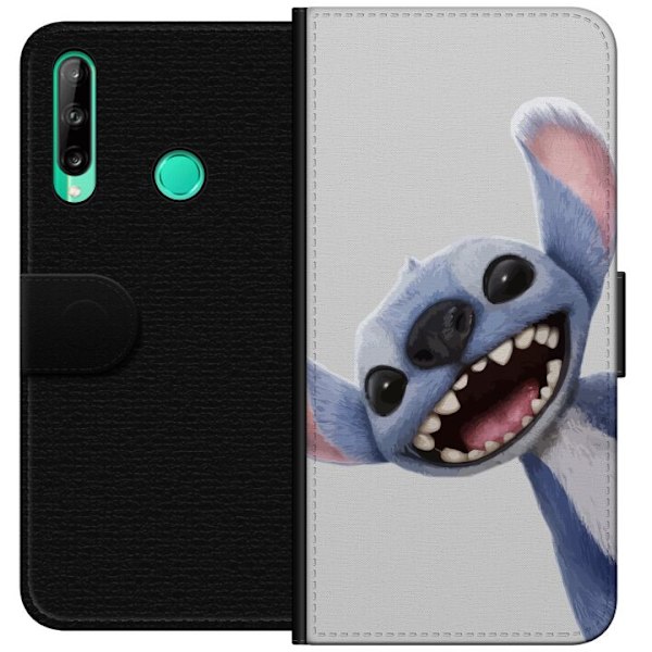 Huawei P40 lite E Plånboksfodral Stitch i Fart – Kawaii Des