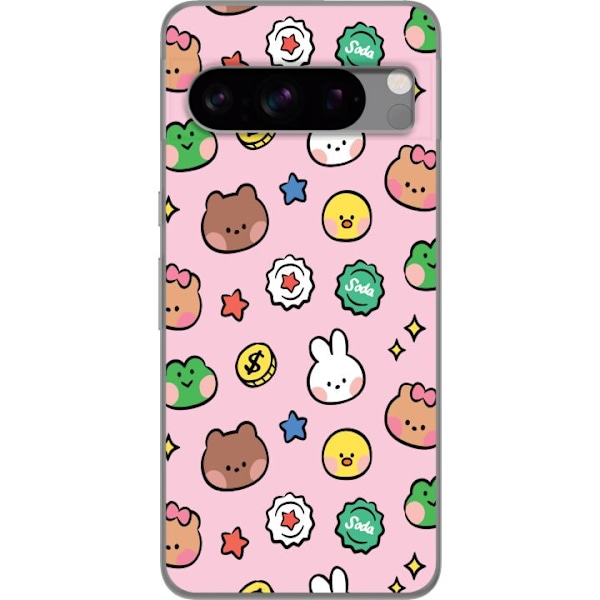 Google Pixel 8 Pro Läpinäkyvä kuori Kawaii Kuvio