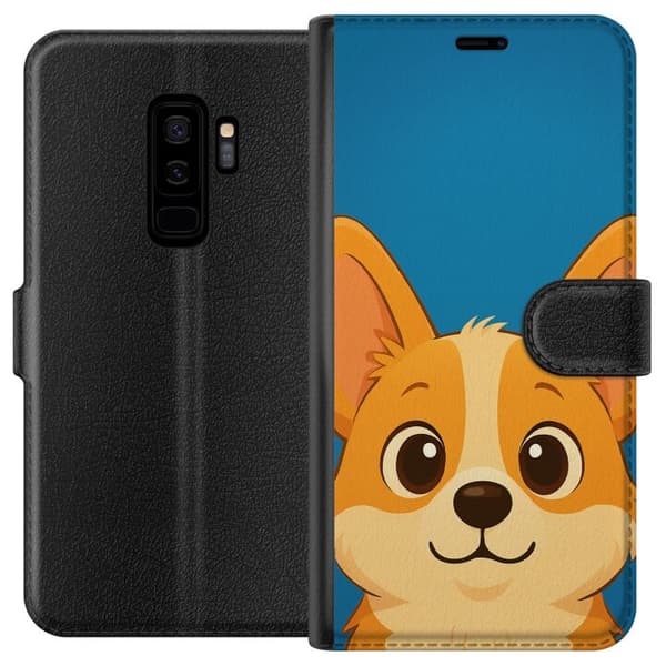 Kompatibelt Lommeboketui til Samsung Galaxy S9+ Hello Corgi