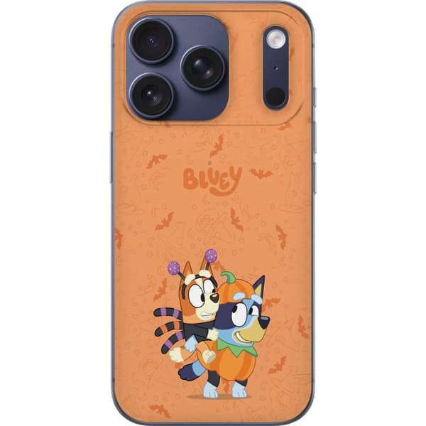 Kompatibelt Mobildeksel til Apple iPhone 18 Pro Tegnede hunder utkledd til Halloween med gresskar, flaggermus og heksehatter oransje