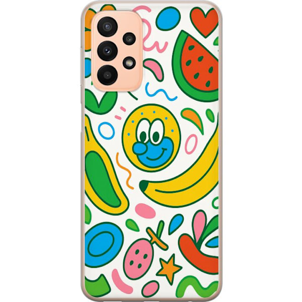Samsung Galaxy A23 5G Genomskinligt Skal Butterfly Veil