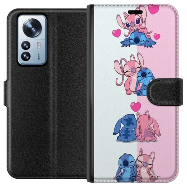 Kompatibelt Plånboksfodral till Xiaomi 12 Pro Lilo & Stitch