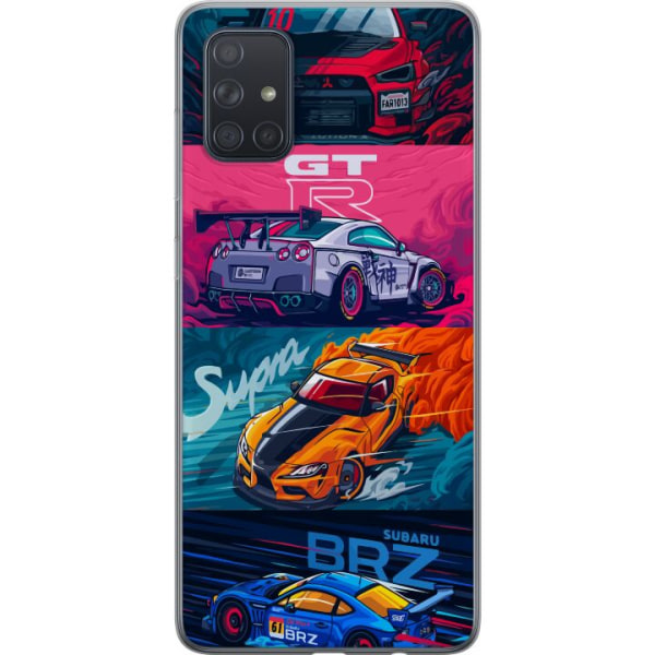 Samsung Galaxy A71 Gennemsigtig cover Subaru Racing