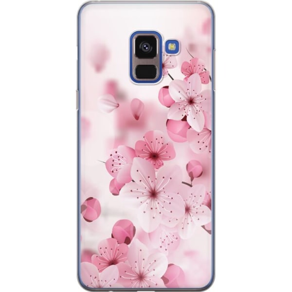 Samsung Galaxy A8 (2018) Gennemsigtig cover Kirsebærblomst