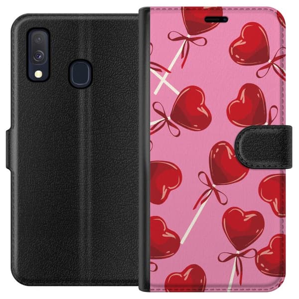 Kompatibel Tegnebogsetui til Samsung Galaxy A40 Valentinsdag Lollipop